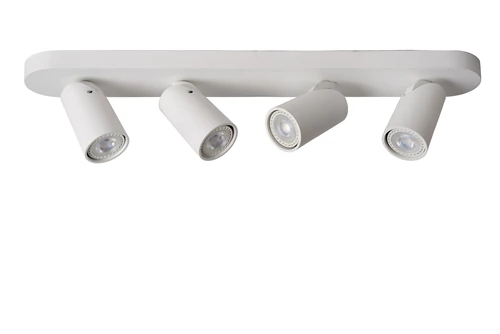 Lucide XYRUS - Deckenstrahler - LED Dim to warm - GU10 - 4x5W 2200K/3000K - Weiß - ausgeschaltet